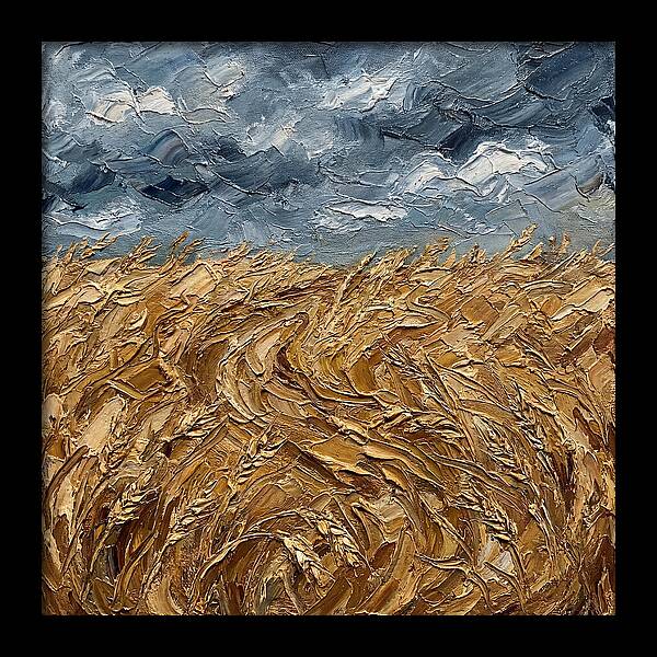 Golden Grain Under Stormy Skies