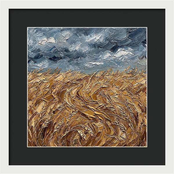 Golden Grain Under Stormy Skies