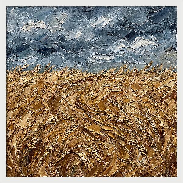 Golden Grain Under Stormy Skies