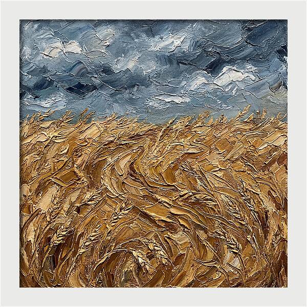 Golden Grain Under Stormy Skies