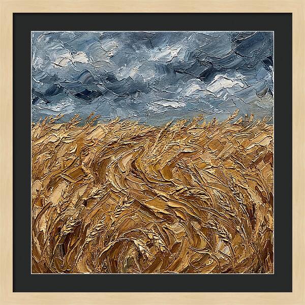 Golden Grain Under Stormy Skies