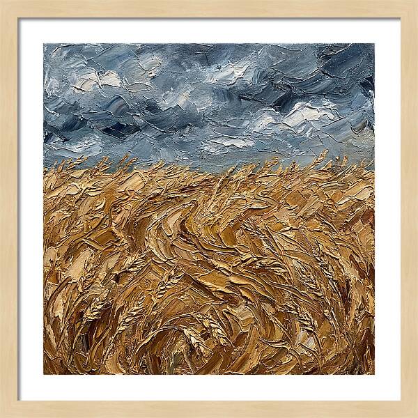 Golden Grain Under Stormy Skies