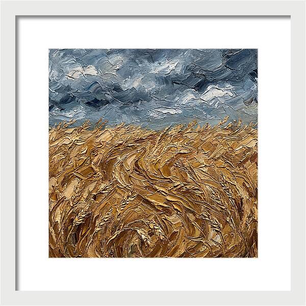 Golden Grain Under Stormy Skies