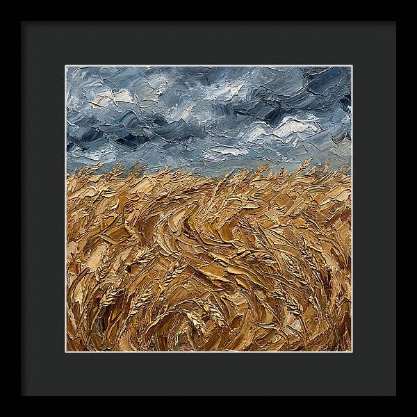 Golden Grain Under Stormy Skies