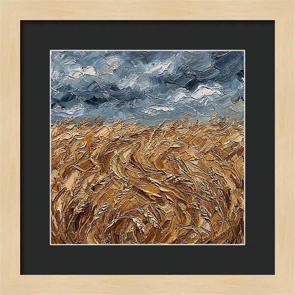 Golden Grain Under Stormy Skies