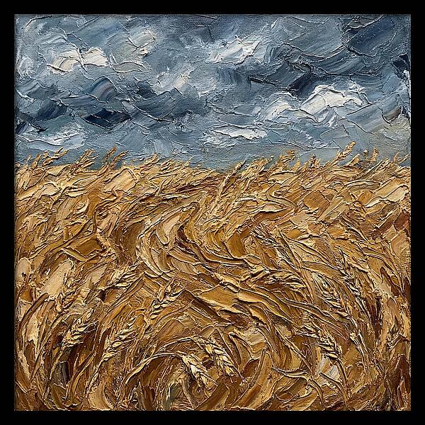 Golden Grain Under Stormy Skies