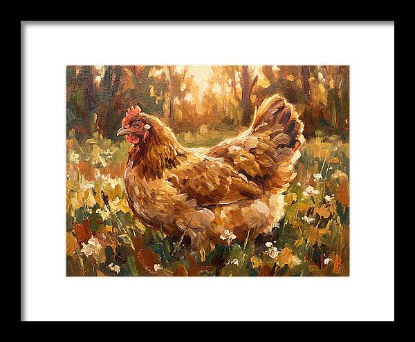 Golden Hen In Sunlight