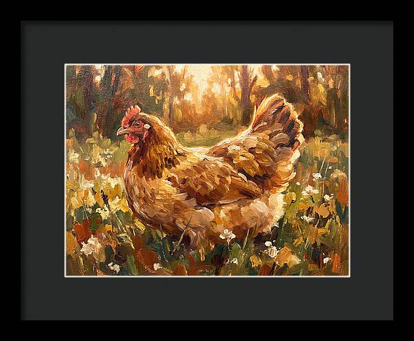 Golden Hen In Sunlight