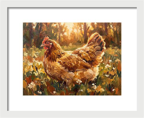 Golden Hen In Sunlight
