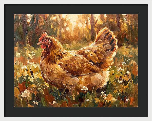 Golden Hen In Sunlight