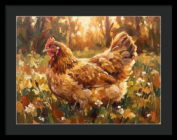 Golden Hen In Sunlight