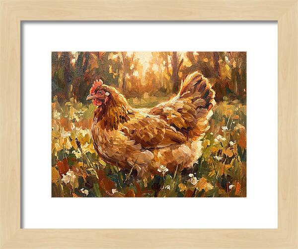 Golden Hen In Sunlight