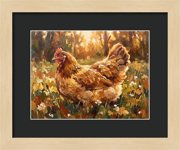 Golden Hen In Sunlight