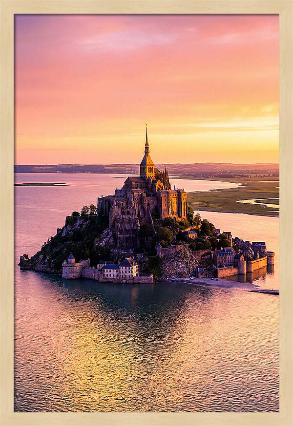 Golden Hour At Mont Saint Michel