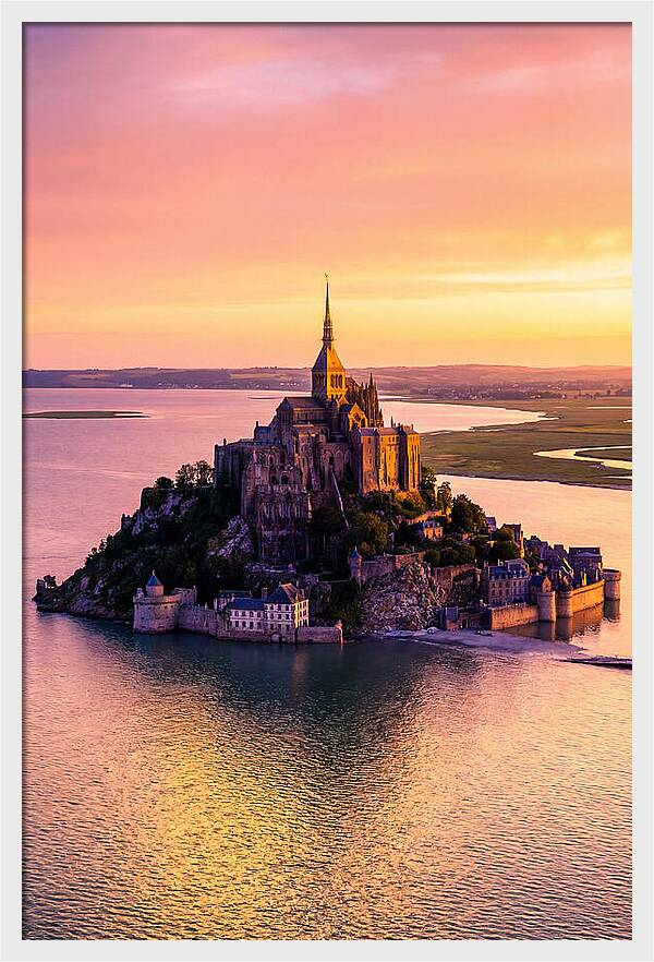 Golden Hour At Mont Saint Michel