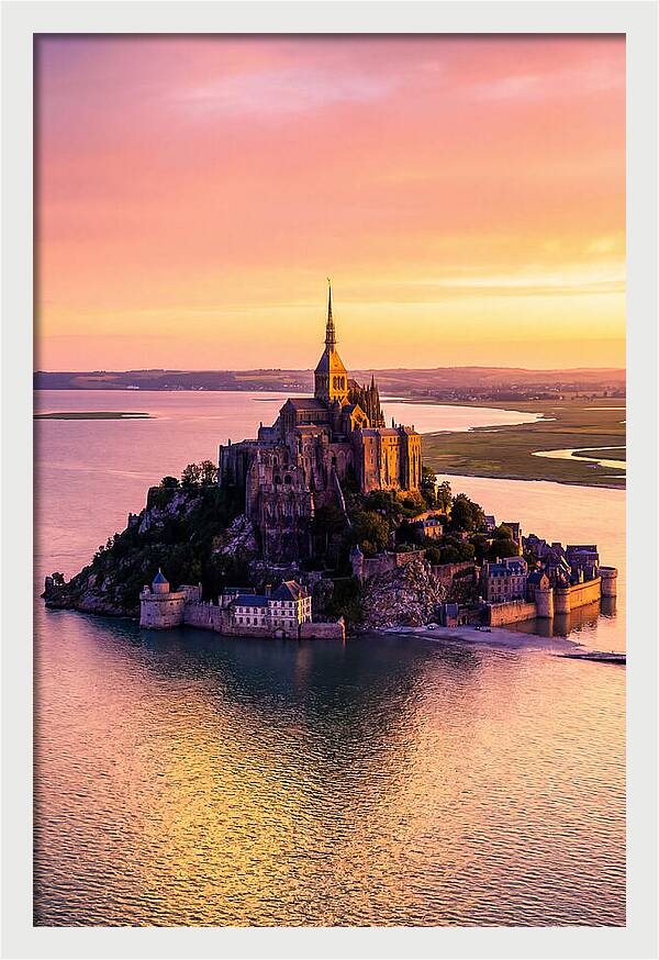 Golden Hour At Mont Saint Michel