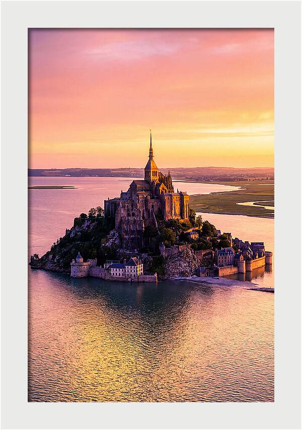 Golden Hour At Mont Saint Michel