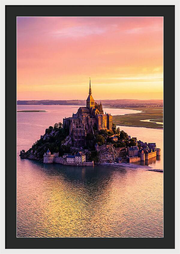 Golden Hour At Mont Saint Michel