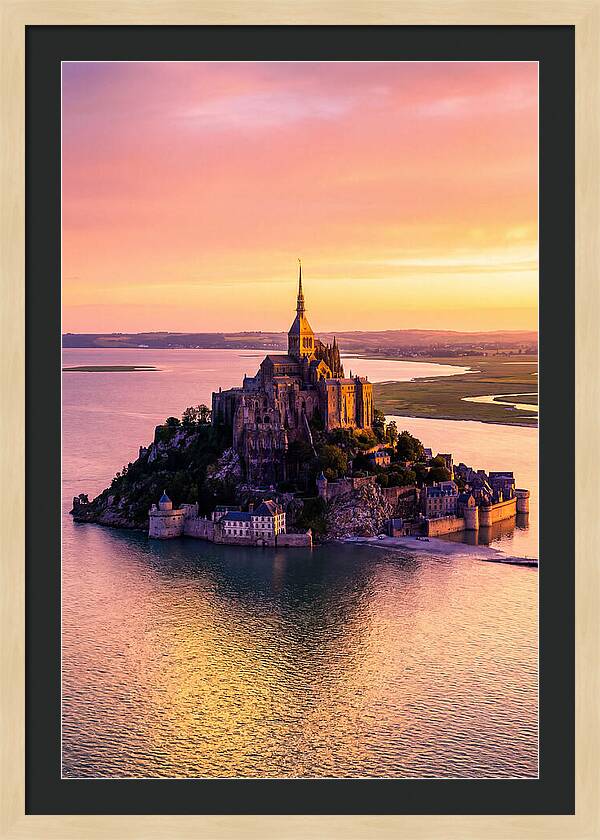 Golden Hour At Mont Saint Michel