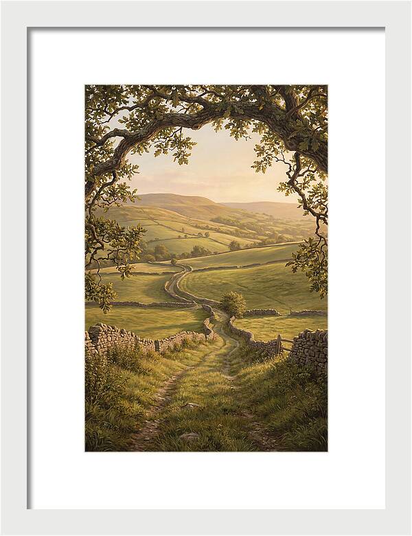 Golden Hour Light Over Rolling Hills