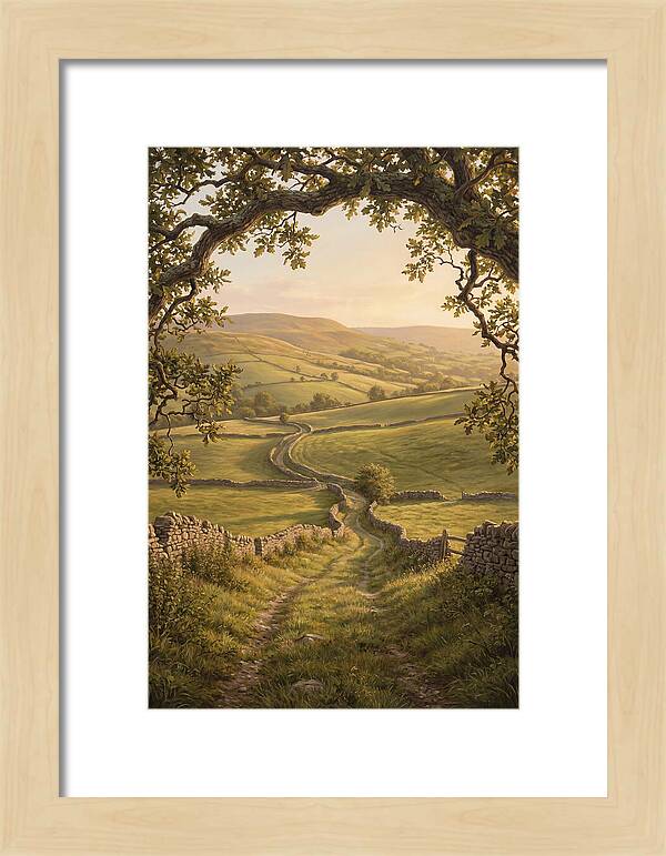 Golden Hour Light Over Rolling Hills