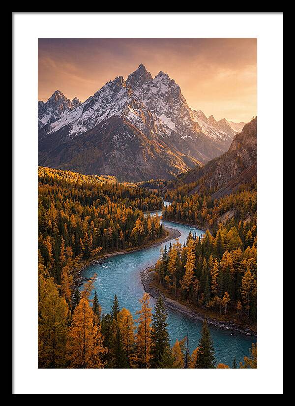 Golden Hour Over Altai Mountains
