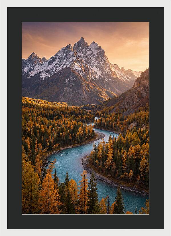 Golden Hour Over Altai Mountains