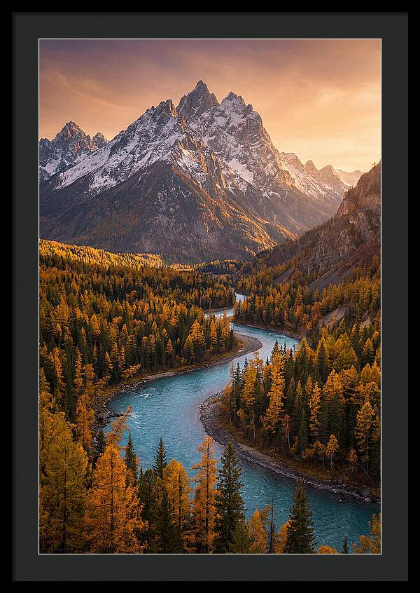 Golden Hour Over Altai Mountains