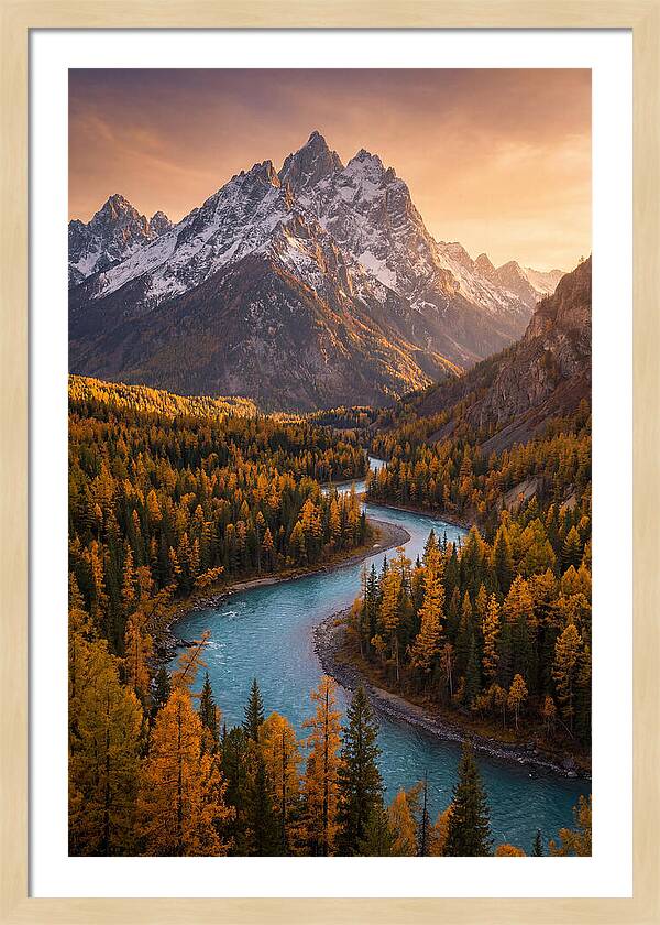 Golden Hour Over Altai Mountains