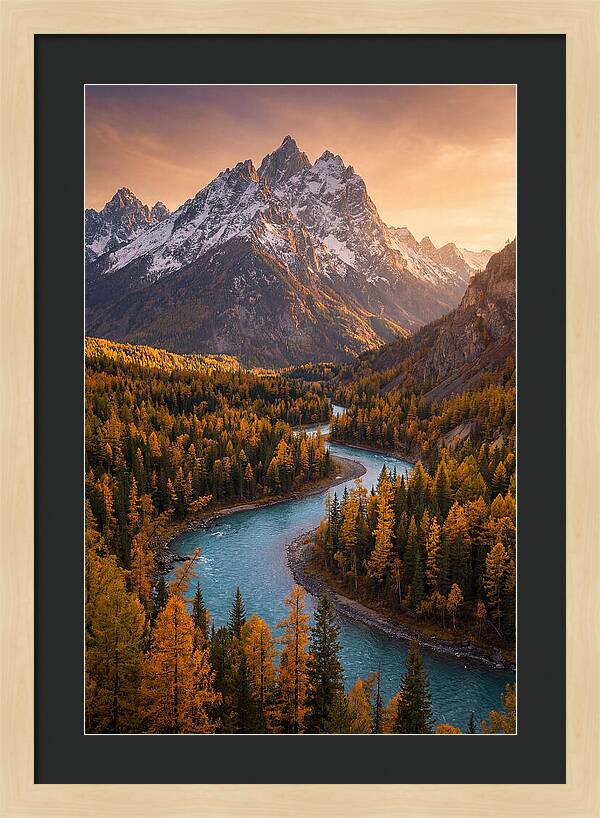 Golden Hour Over Altai Mountains