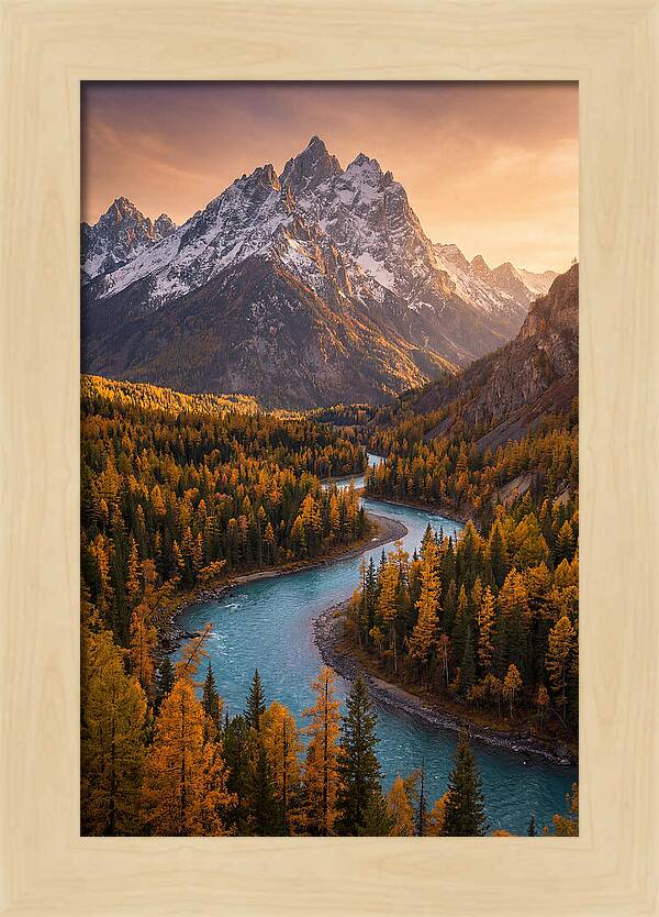 Golden Hour Over Altai Mountains