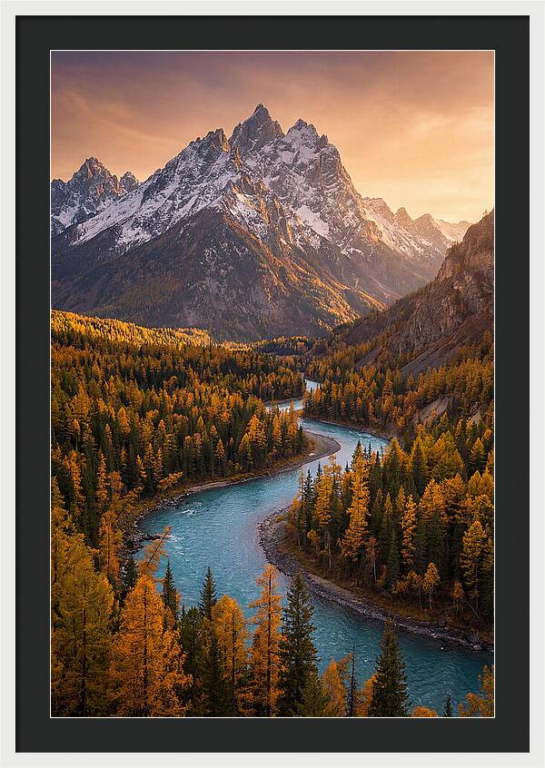Golden Hour Over Altai Mountains