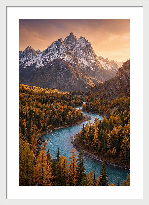 Golden Hour Over Altai Mountains
