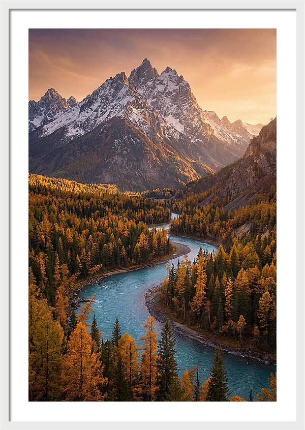 Golden Hour Over Altai Mountains