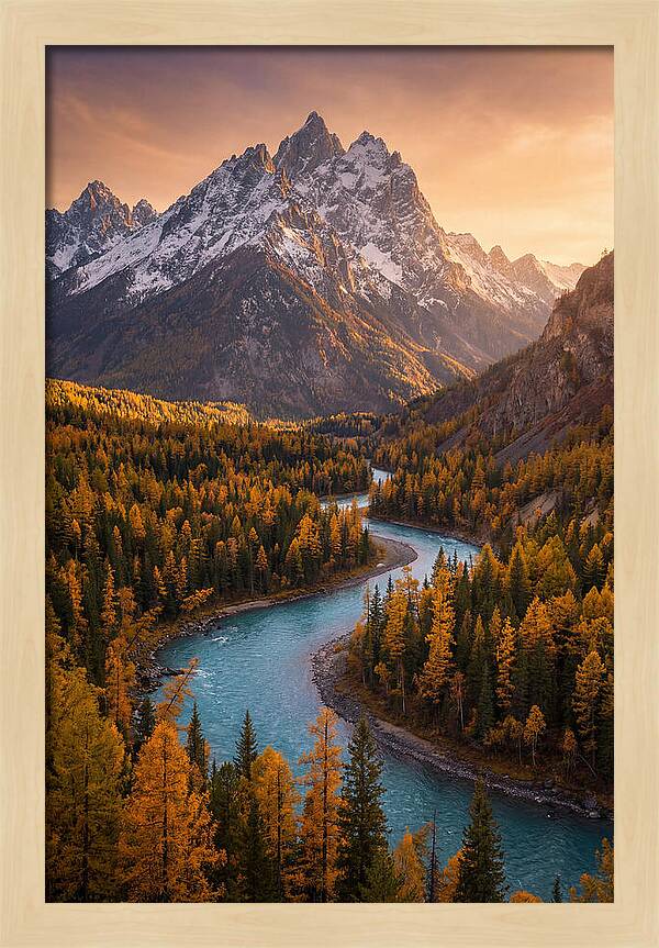 Golden Hour Over Altai Mountains