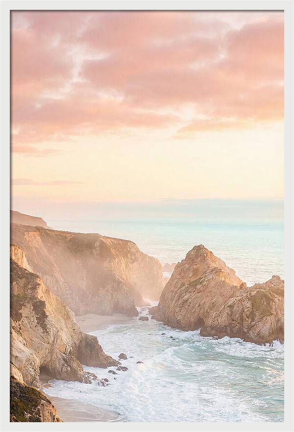 Golden Hour Over Big Sur Coastline