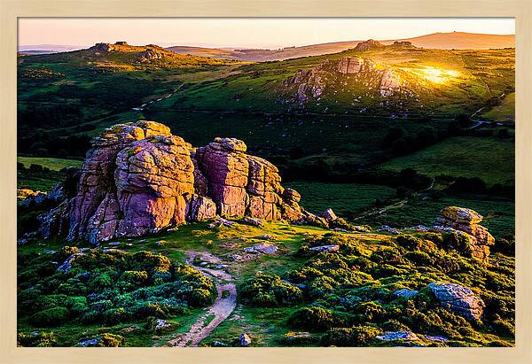 Golden Hour Over Haytor Rocks
