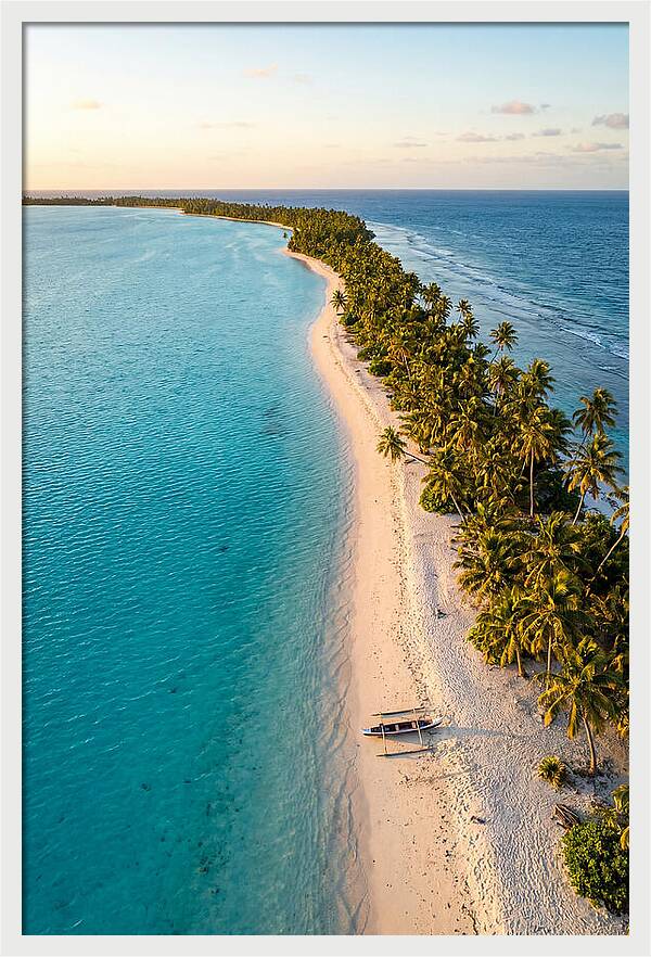 Golden Hour Over Kiribati Lagoon