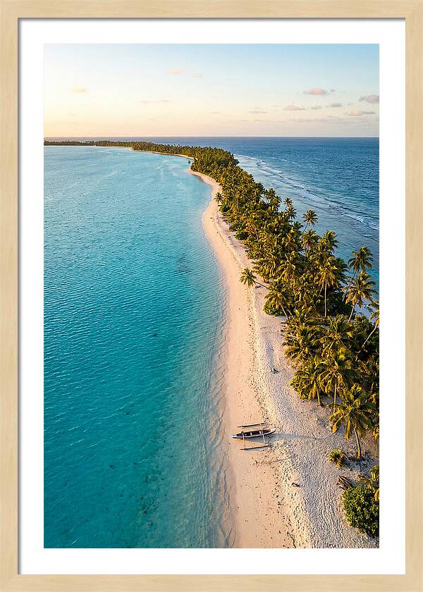 Golden Hour Over Kiribati Lagoon