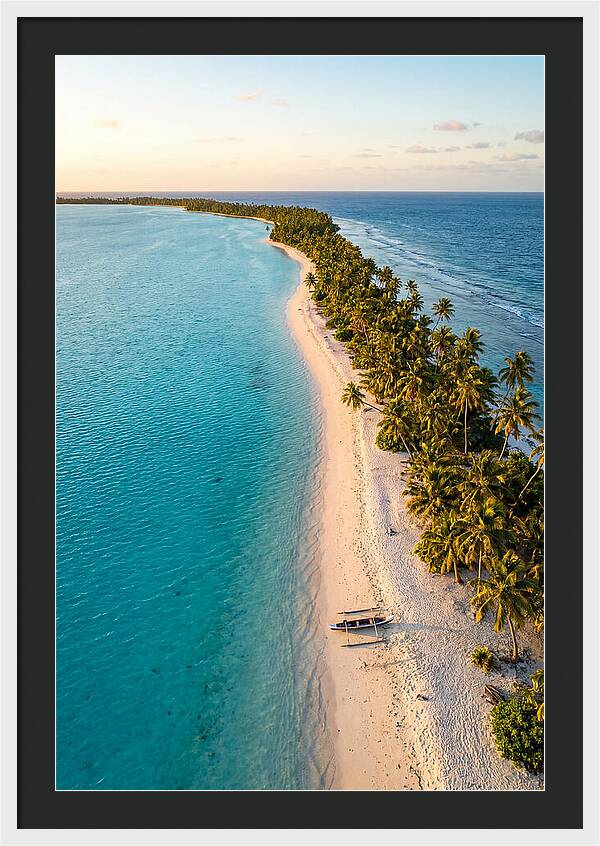 Golden Hour Over Kiribati Lagoon
