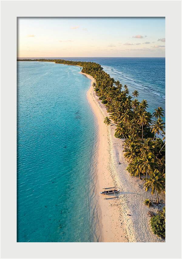 Golden Hour Over Kiribati Lagoon