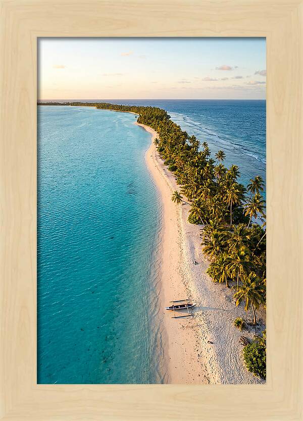 Golden Hour Over Kiribati Lagoon