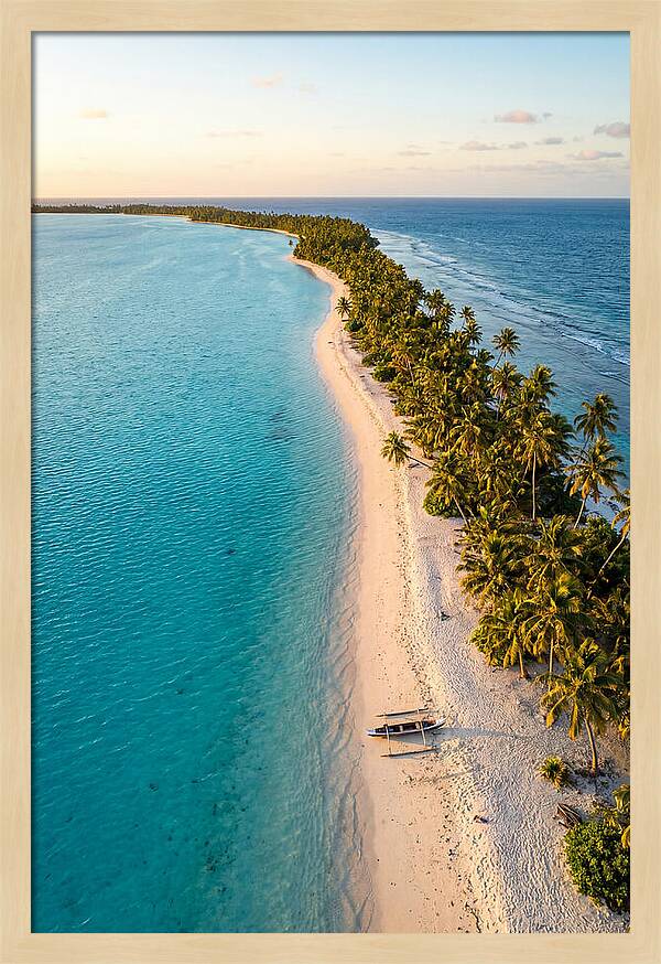 Golden Hour Over Kiribati Lagoon