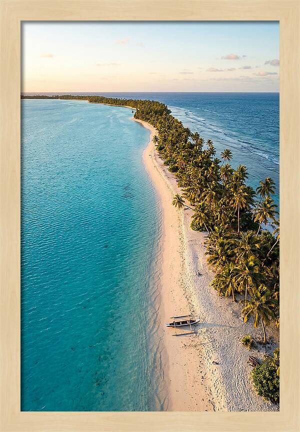 Golden Hour Over Kiribati Lagoon