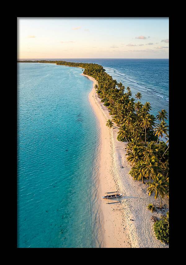 Golden Hour Over Kiribati Lagoon