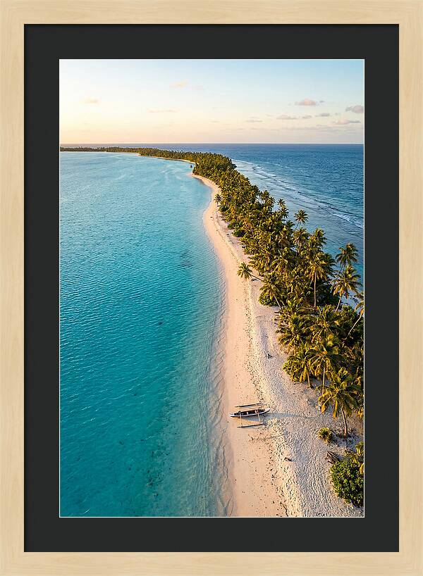Golden Hour Over Kiribati Lagoon