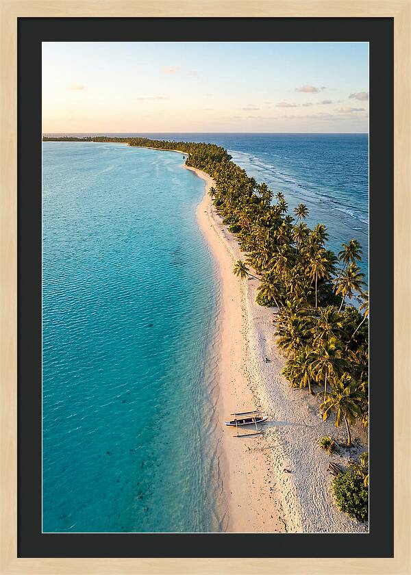 Golden Hour Over Kiribati Lagoon