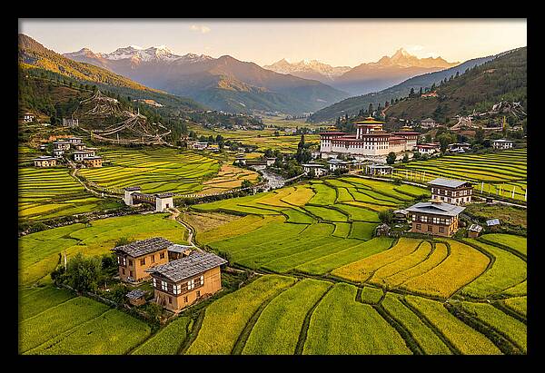 Golden Hour Over Paro Valley