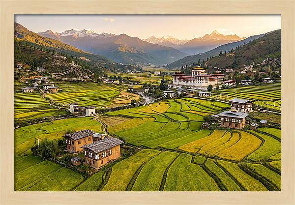 Golden Hour Over Paro Valley