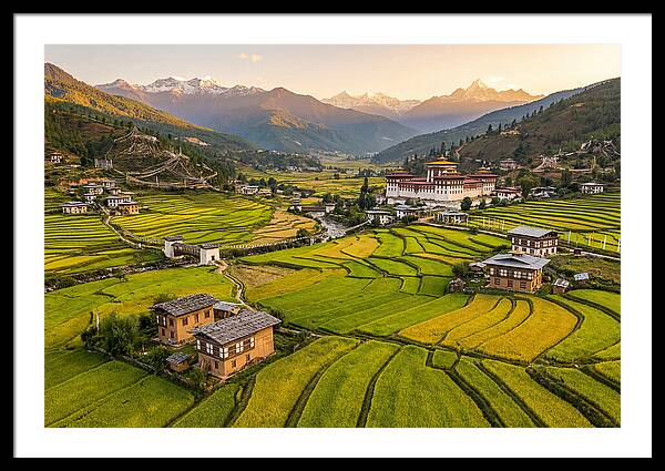 Golden Hour Over Paro Valley